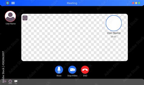 Zoom Interface Mockup Video Call Interface Vector Illustration