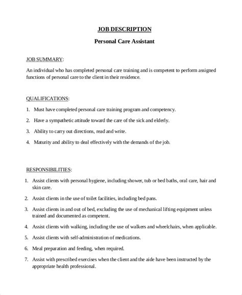 Free 9 Sample Personal Assistant Job Description Templates In Pdf Ms Word