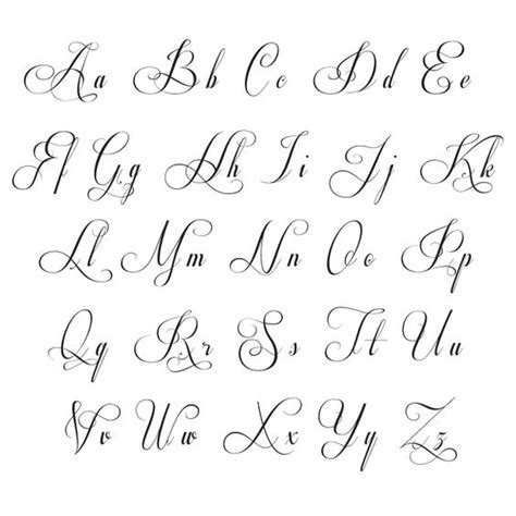 Monogramm Schriftarten Hand Schriftliches Alphabet And Monogramme On