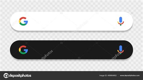 White Dark Google Search Bar Vector Transparent Background Editorial ...