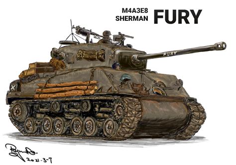 M4A3E8 FURY SHERMAN TANK by Ray1811 on DeviantArt