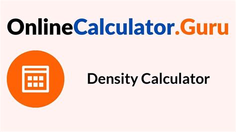 Density Calculator Find Density Using Mass Volume | atelier-yuwa.ciao.jp