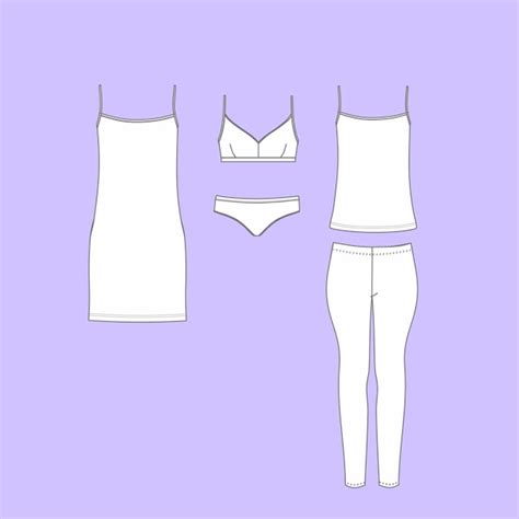 Premium Vector Panties And Bra Pajamas Home Clothes Set Of Lingerie