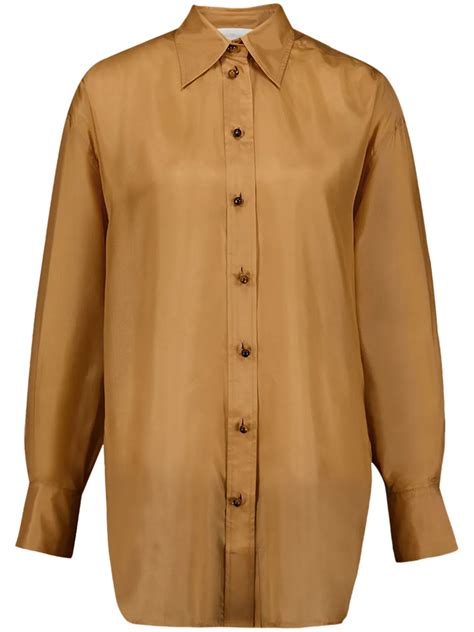 Zimmermann August Relaxed Shirt In Nude ModeSens