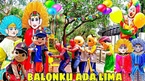 Badut Lucu Feat Ondel Ondel Betawi Joget Lagu Balonku Ada Lima