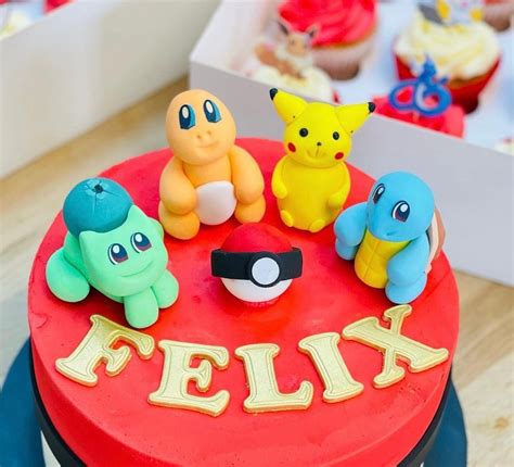 Pokemon Cake Toppers Edible Personalised Name Fondant Cake Etsy Uk