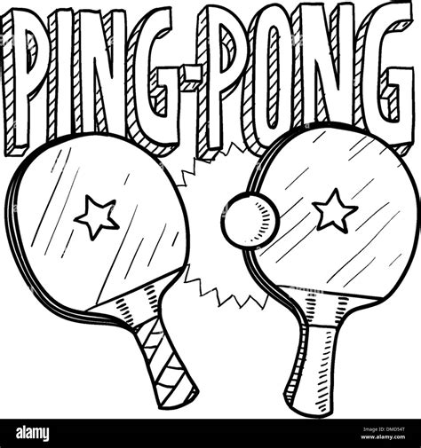 Ping Pong Sketch Stock Vector Image And Art Alamy