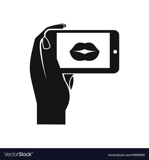 Female Hand Holding Smartphone Royalty Free Vector Image