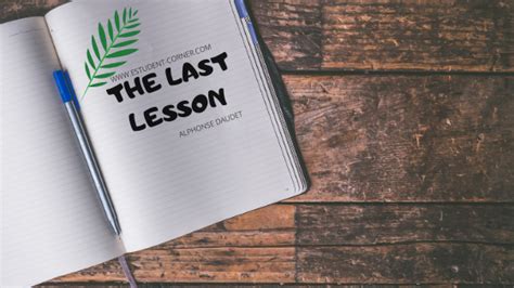 The Last Lesson Class 12 English Notes