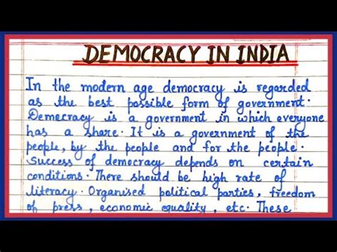 Essay On Democracy In India In English How To Write Essay On