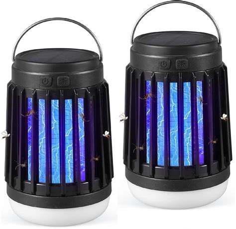 Amazon Pcs Solar Bug Zapper Outdoor Waterproof Mosquito Zapper