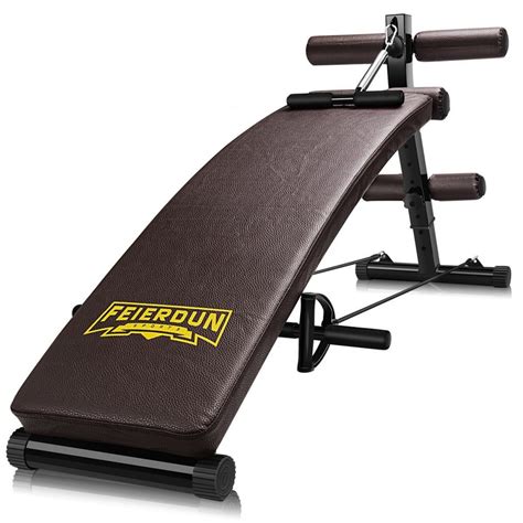 FEIERDUN Adjustable Sit Up Slant Board Ab Bench With Replaceable