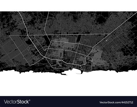 Mogadishu map detailed black map of Royalty Free Vector