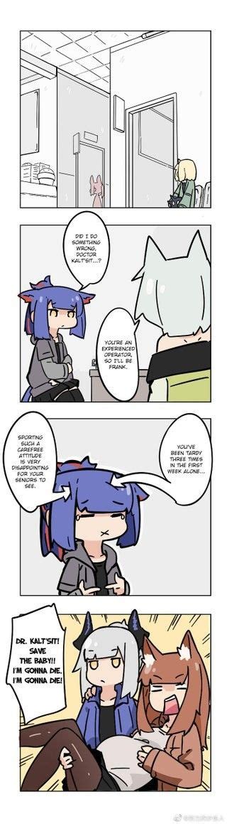 Conversation Between Two Characters In An Arknights Fan Comic