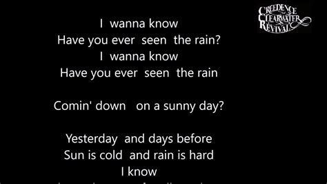 Ccr Have You Ever Seen The Rain Scroll Lyrics 22 Youtube