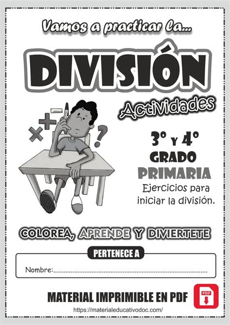 La división Cuaderno de ejercicios para 3º y 4º Grado primaria