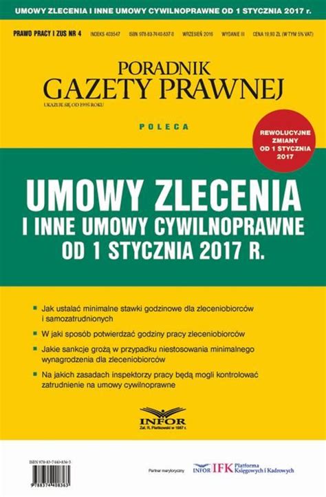 Umowy Zlecenia I Inne Umowy Cywilnoprawne Od 1 Stycznia 2017 R Infor