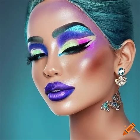 Captivating And Artistic Makeup Look On Craiyon