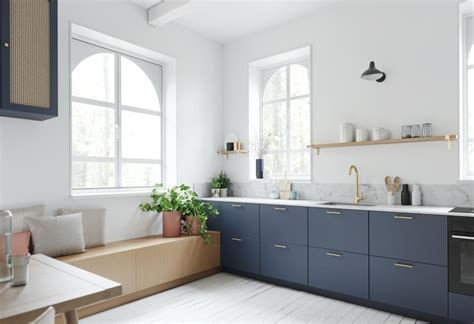 Cuisine bleu et bois 14 idées et inspirations déco