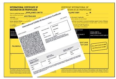 International COVID 19 Vaccination Certificates ICVC For Australians