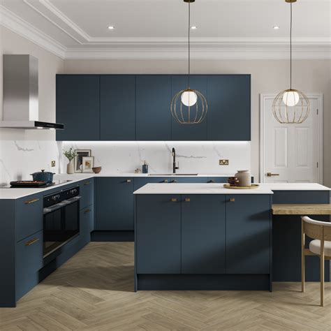 Kitchen Cabinet Fronts Styles Blue Kitchen Interior Navy Blue Kitchen