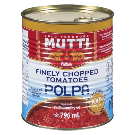 Mutti Parma Polpa Finely Chopped Tomatoes 100 Italian 796ml