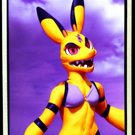 S Vignette Photo Of Female Renamon From Digimon Stable Diffusion