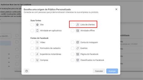 Como criar público personalizado lista de clientes no Facebook Ads