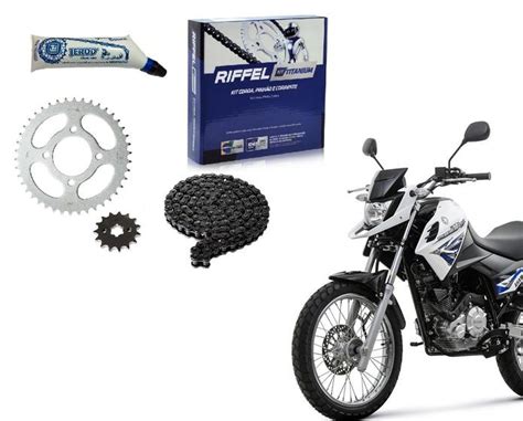 Kit Relação Tração Riffel Graxa Branca Xtz 150 Crosser 41D 14D