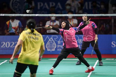 FINAL BADMINTON GANDA PUTRI SL3 SU5 APG 2022 ANTARA Foto