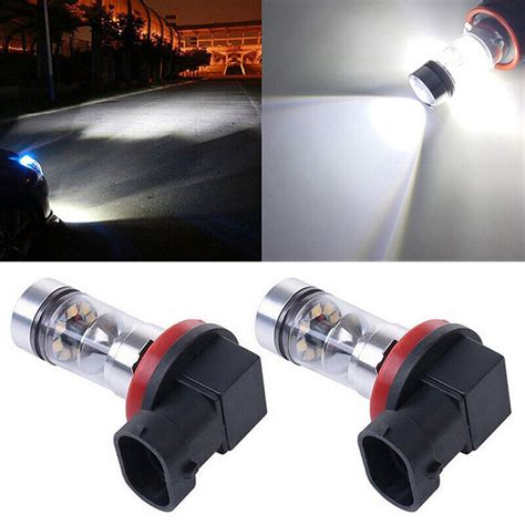 Pc H Fog Lights Bulb Lm K White Light Car Driving Running