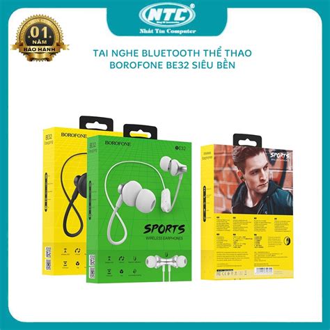 Tai nghe bluetooth Borofone BE32 chuyên thể thao chống nước nhiêu màu