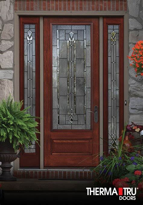 Therma Tru Classic Craft Mahogany Collection Fiberglass Door With