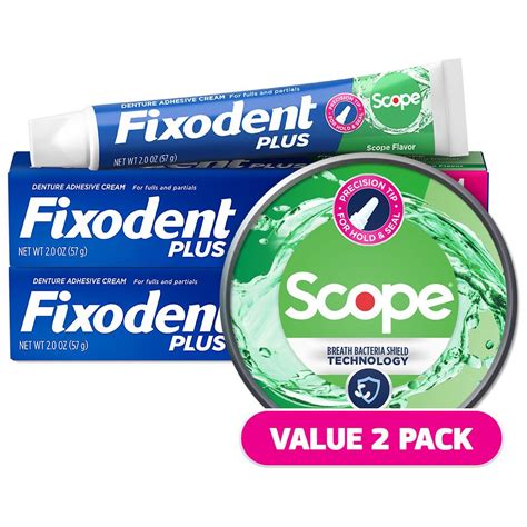 Fixodent Denture Adhesive Cream Plus Scope Walgreens