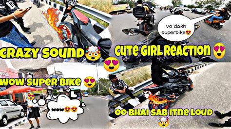 Cute Girl Reaction On Superbike Itne Zada Loud See What Happened