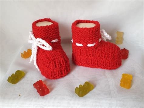 Strickanleitung Babyschuhe Booties Sohlenlänge ca 9 5 cm