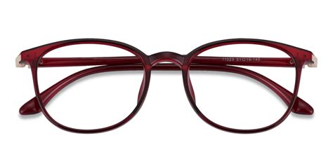 Buzz Round Rich Burgundy Frame Eyeglasses Zinff Optical