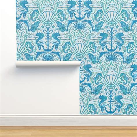 Whimsical Ocean - Jumbo Scale Wallpaper | Spoonflower