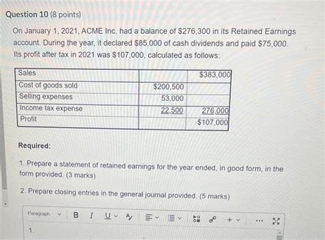 Solved On January Acme Inc Had A Balance Of Chegg