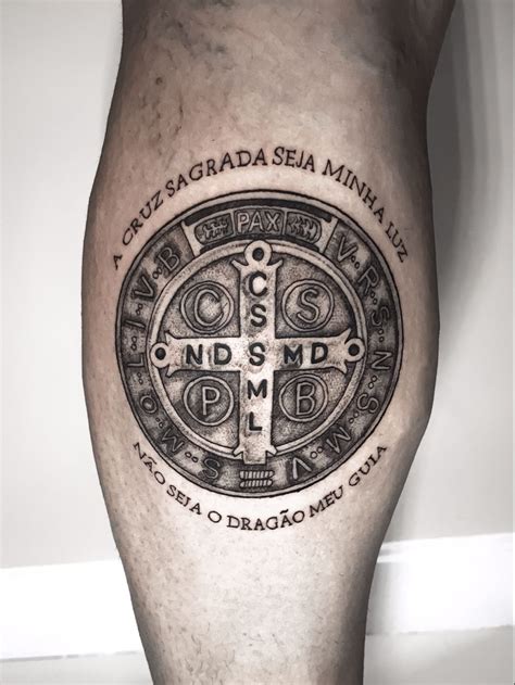 Medalhão Cruz de São Bento Tatuagem de proteção Tatuagem Tatuagem cruz