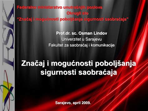 Ppt Zna Aj I Mogu Nosti Pobolj Anja Sigurnosti Saobra Aja Powerpoint