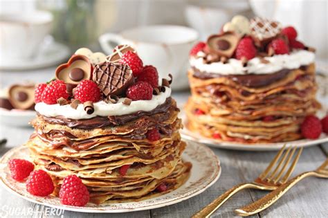 Chocolate Raspberry Mini Crepe Cakes Sugarhero