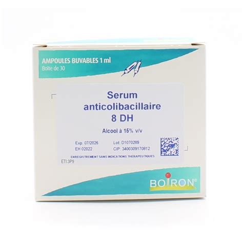 Boiron Serum Anticolibacillaire Dh Ampoules Univers Pharmacie