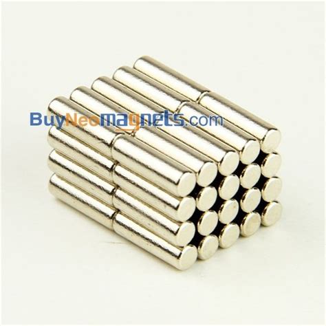 3mm Dia X 10mm Thick Neodymium Rod Magnets Powerful N35 Super Strong