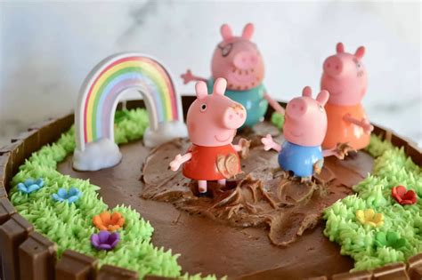 Peppa Pig Birthday Cake | Kit Kat Cake - This Delicious House