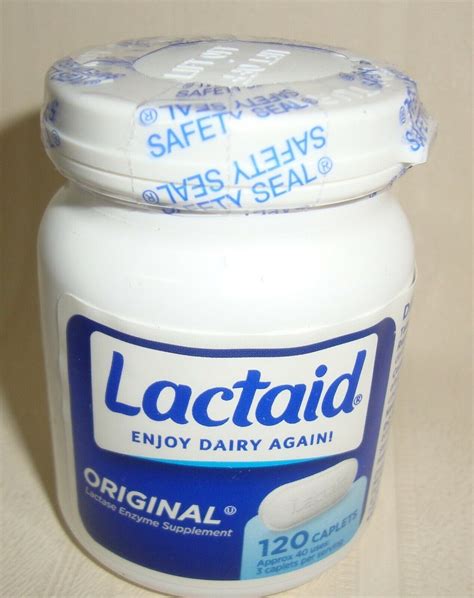 Lactaid Original Lactase Enzyme Supplement Bottle 120 Caplets Exp 2023