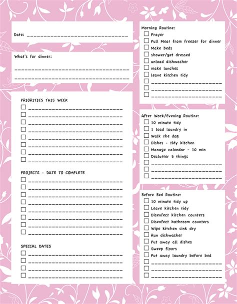 Daily Task List Printable