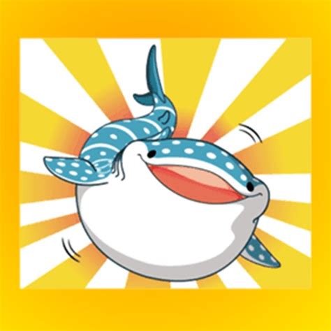 Cute Whale Shark Stickers by Dauletkhan Sultangazy