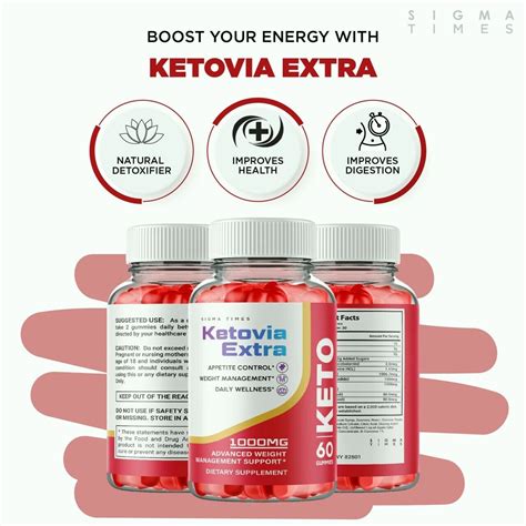 Ketovia Extra Keto Acv Gummies For Weight Loss And Increased Energy