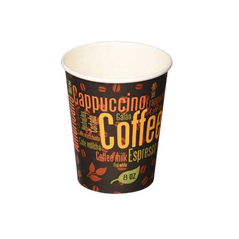 Customized Logo Disposable Eco Friendly 8oz Hot Drinking Paper Cups Disposable Cups And Coffee